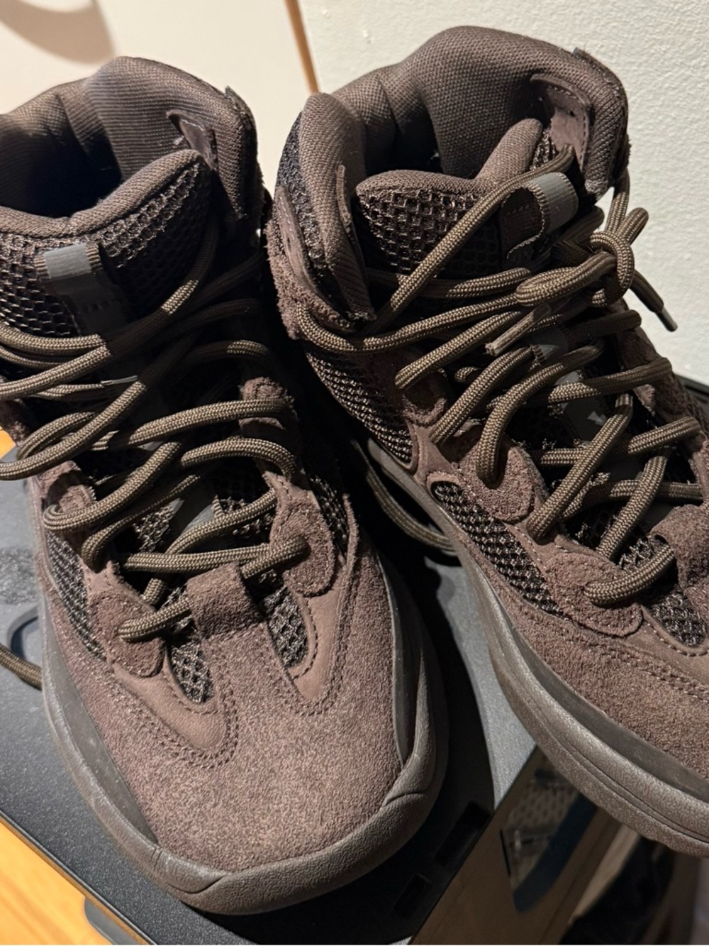 Yeezy Combat Moto Boots in Chocolate Brown